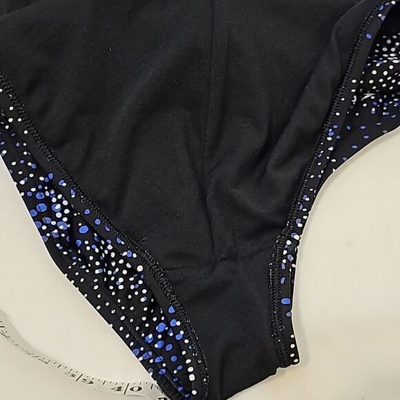 Speedo One Piece Black and Navy Swimsuit 8 - Picture 6 of 8